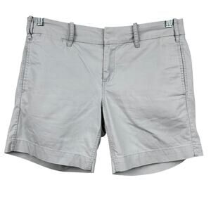 G1 Paper Twill Basic Goods Khaki Shorts Women's 6 Light Gray Classic Preppy